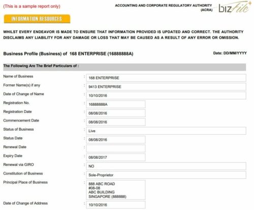 BIZ FILE Sample